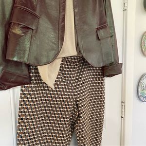 Geometric print ankle pant Elie Tahari size 14